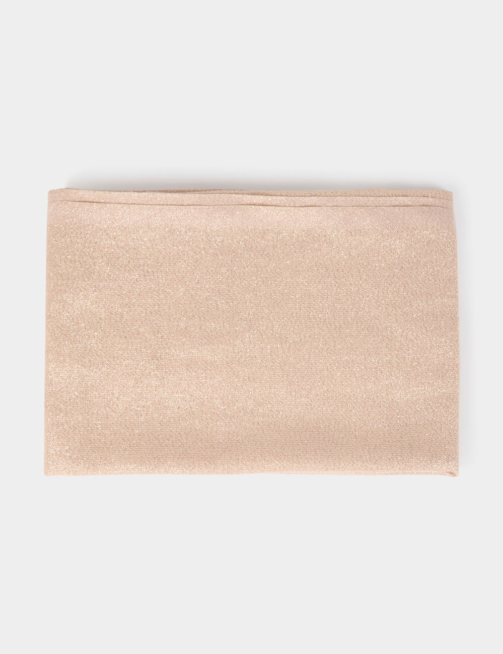 Foulard fils métallisés beige femme