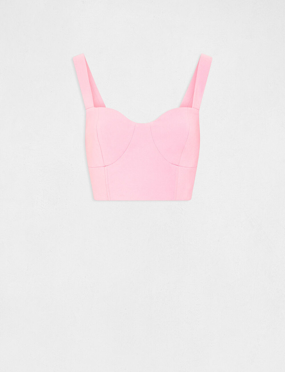 Bustier bretelles larges rose clair femme