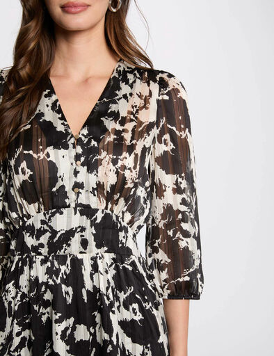 robe trapeze imprimee multicolore femme Robe trapèze imprimée multicolore femme
