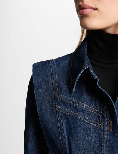 robe ajustee boutonnee en jean denim brut femme Robe ajustée boutonnée en jean denim brut femme