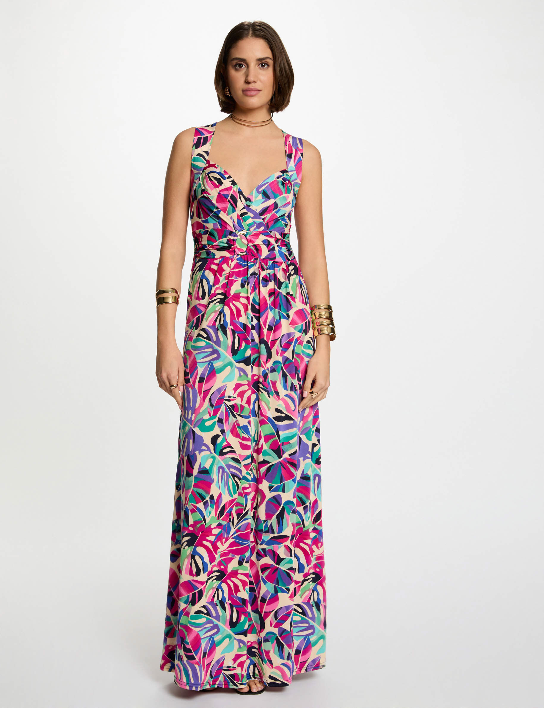 Robe longue droite imprimée - Morgan - Modalova