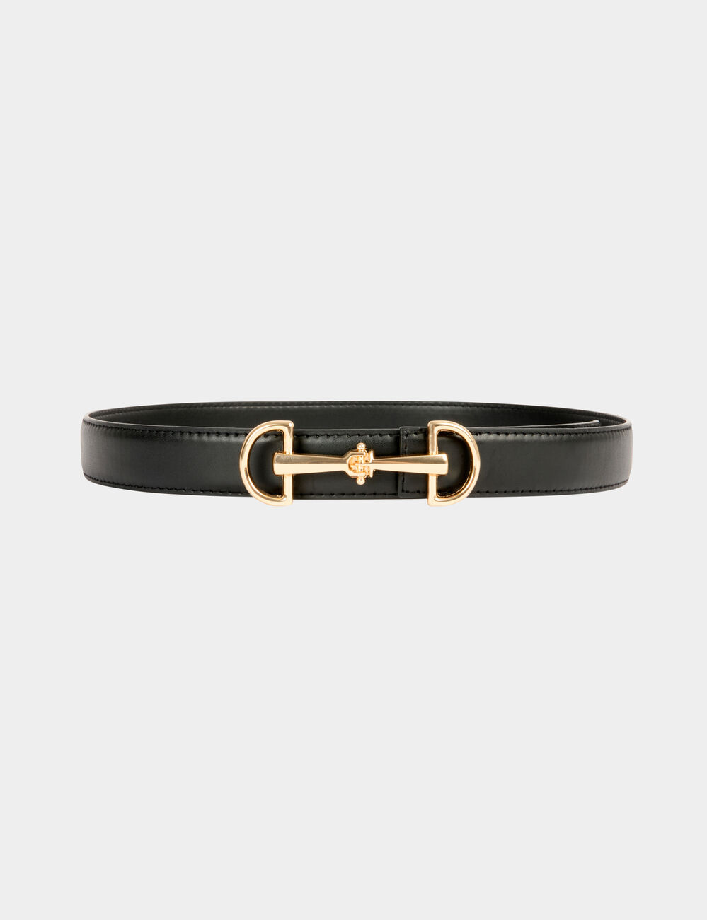 Ceinture fine similicuir noir femme