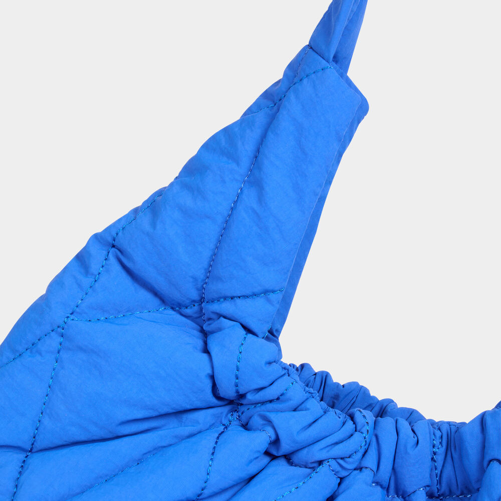 Sac matelass&eacute; port&eacute;-&eacute;paule bleu femme