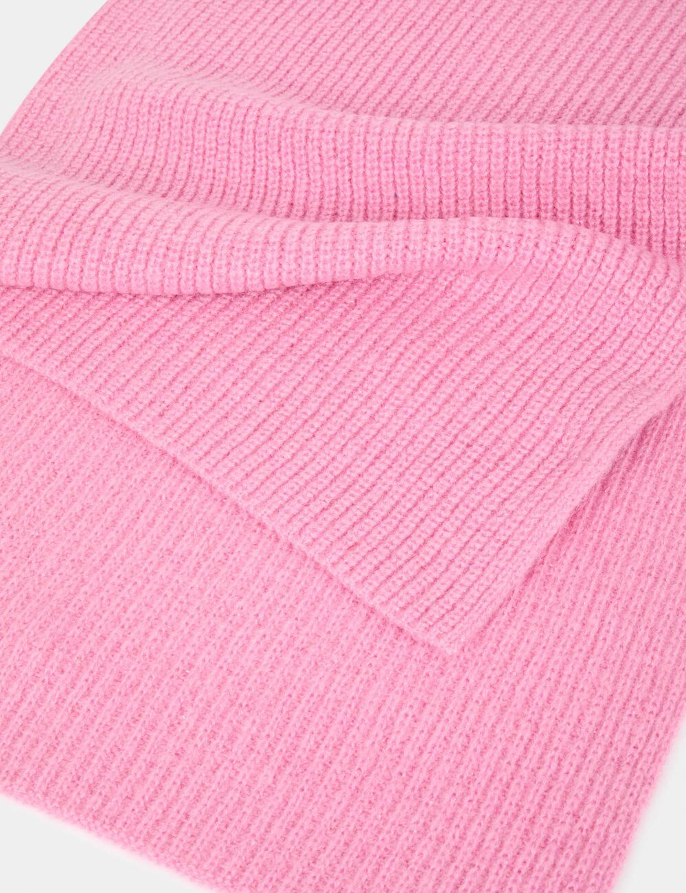 Écharpe tricotée rose femme