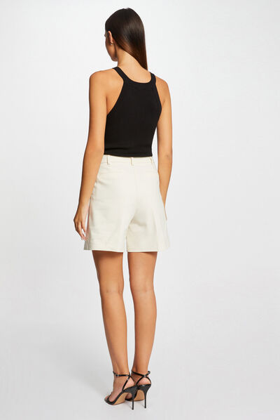 Pull débardeur avec boutons noir femme