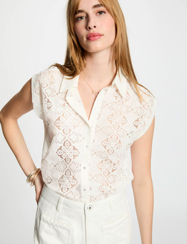 t shirt manches courtes blanc femme T-shirt manches courtes blanc femme