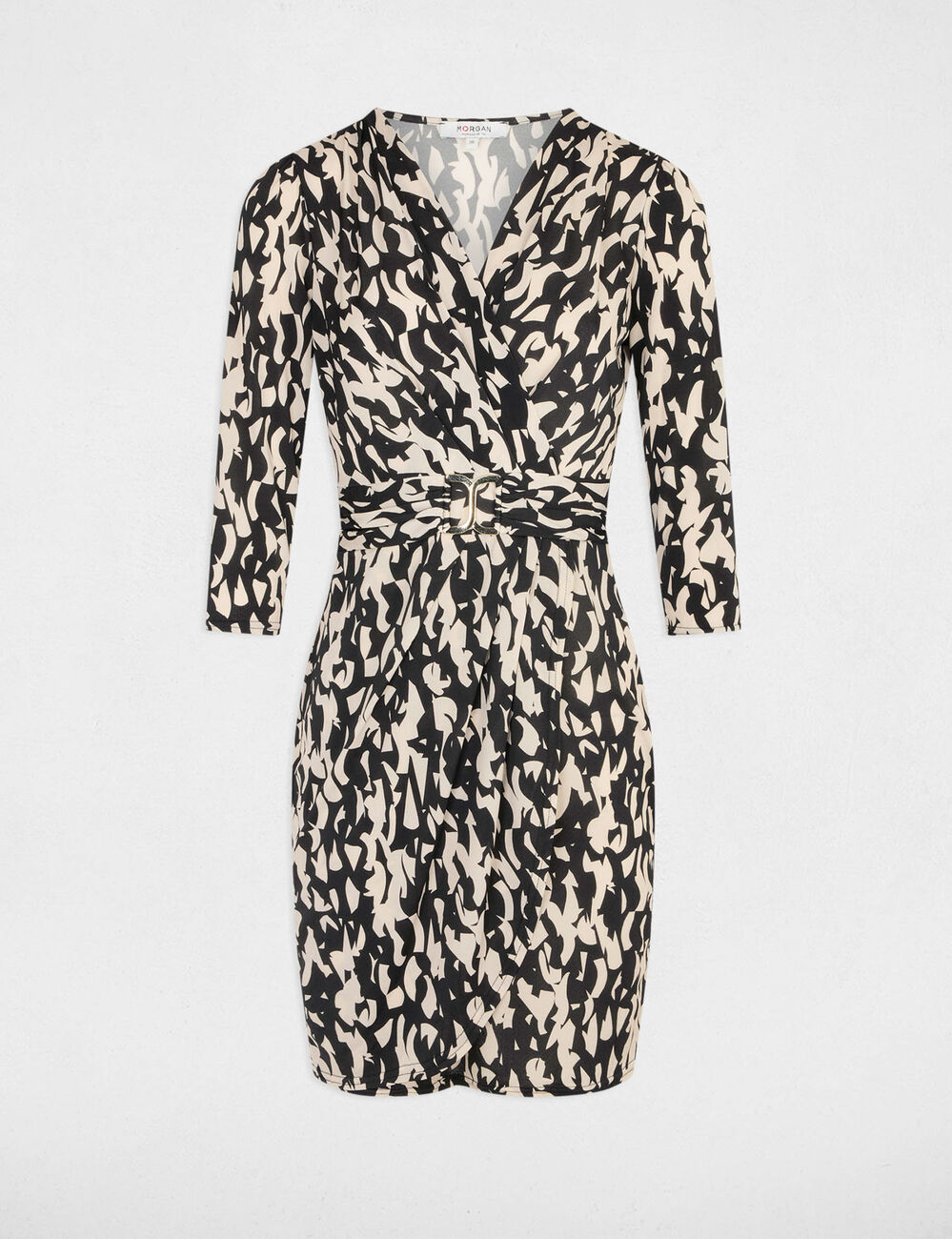 Robe courte cintrée imprimée multico femme