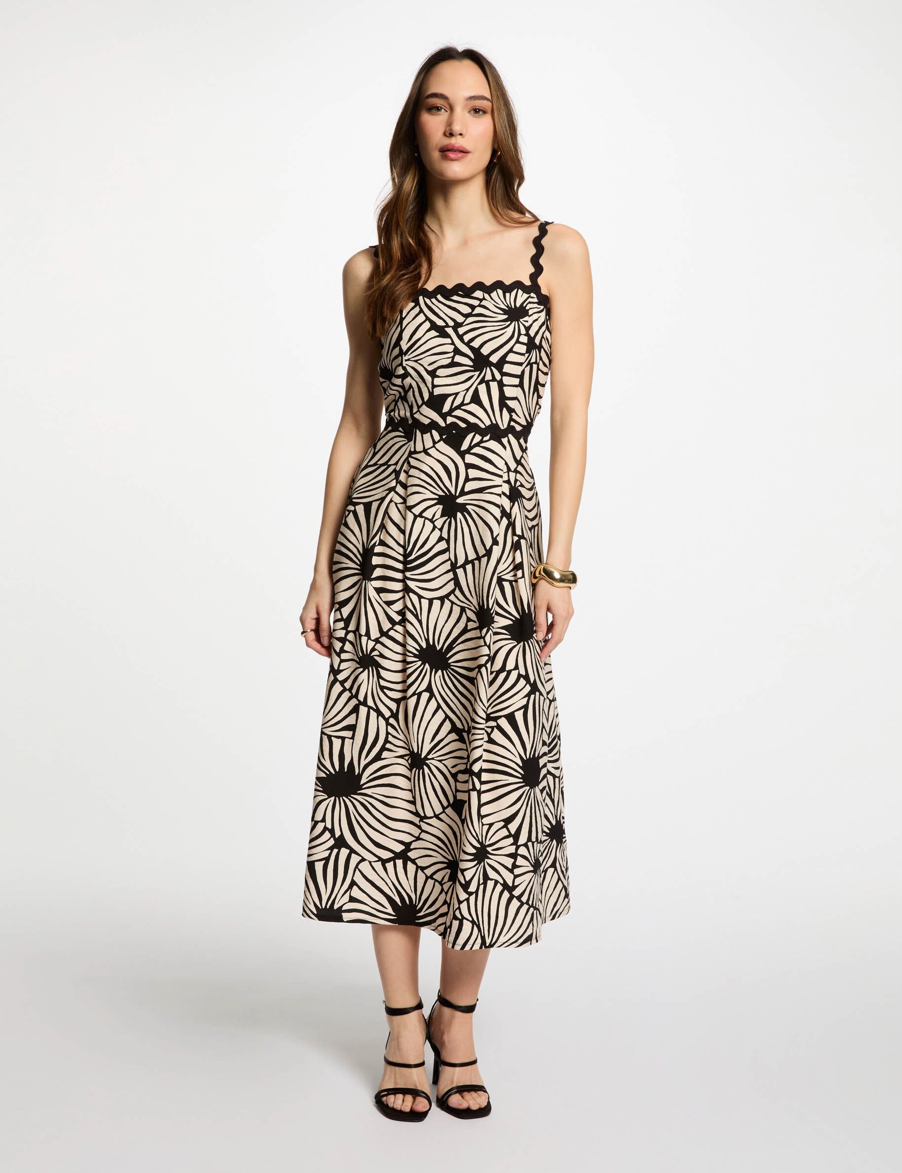 Robe midi droite imprimée - Morgan - Modalova