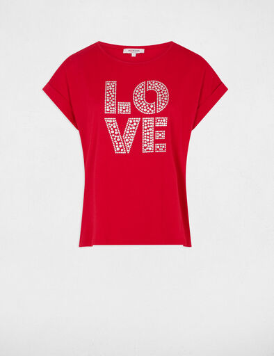 t shirt a inscription rouge femme T-shirt à inscription rouge femme