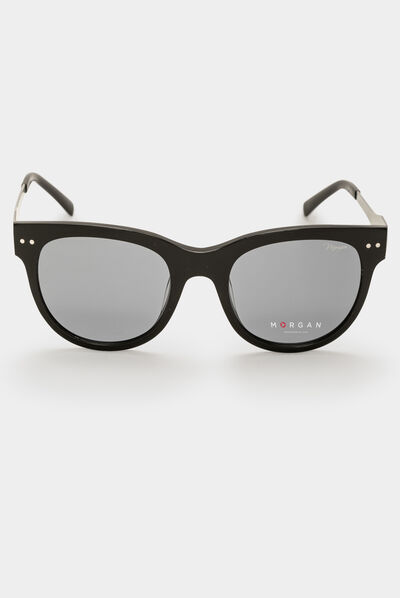 Lunettes de soleil arrondies noir femme