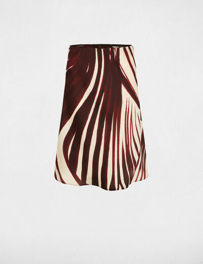 Jupe courte satin&eacute;e multicolore femme