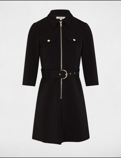 robe courte ajustee zippee noir femme Robe courte ajustée zippée noir femme