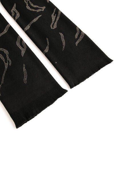 Foulard avec strass noir femme