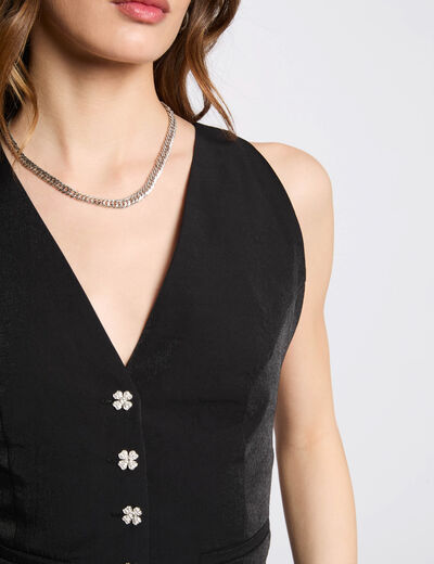 Gilet sans manches noir femme