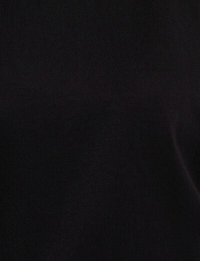 T-shirt col rond noir femme
