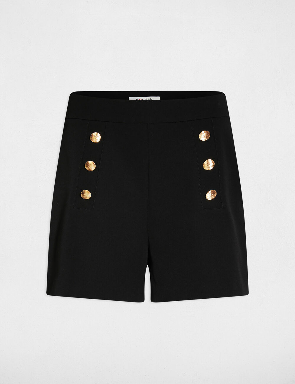 Short taille haute noir femme