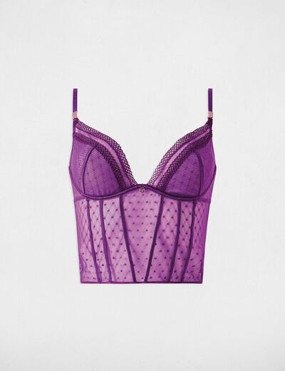 Corset avec armatures violet femme