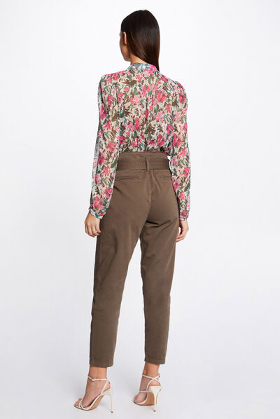 Chemise manches longues imprimé floral multico femme