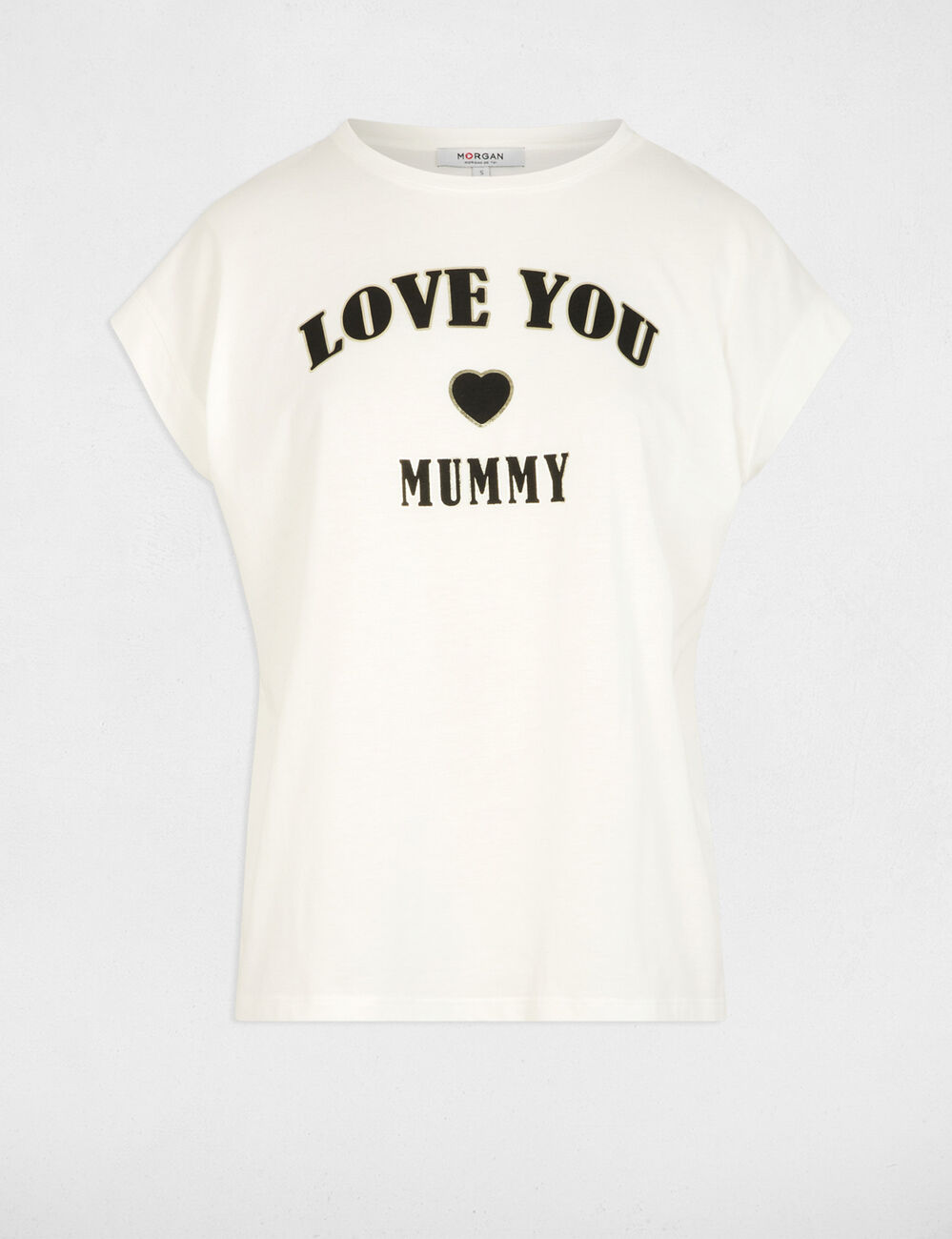 T-shirt à inscription blanc femme