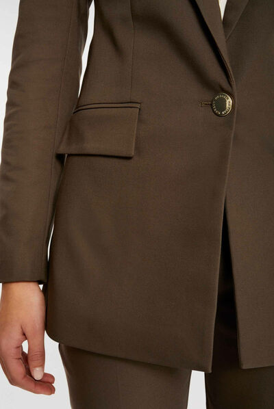 Veste city droite vert kaki femme
