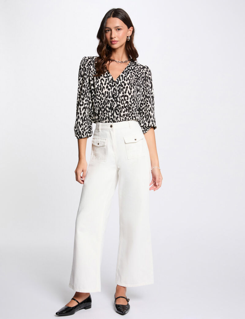 Chemise manches longues blanc femme