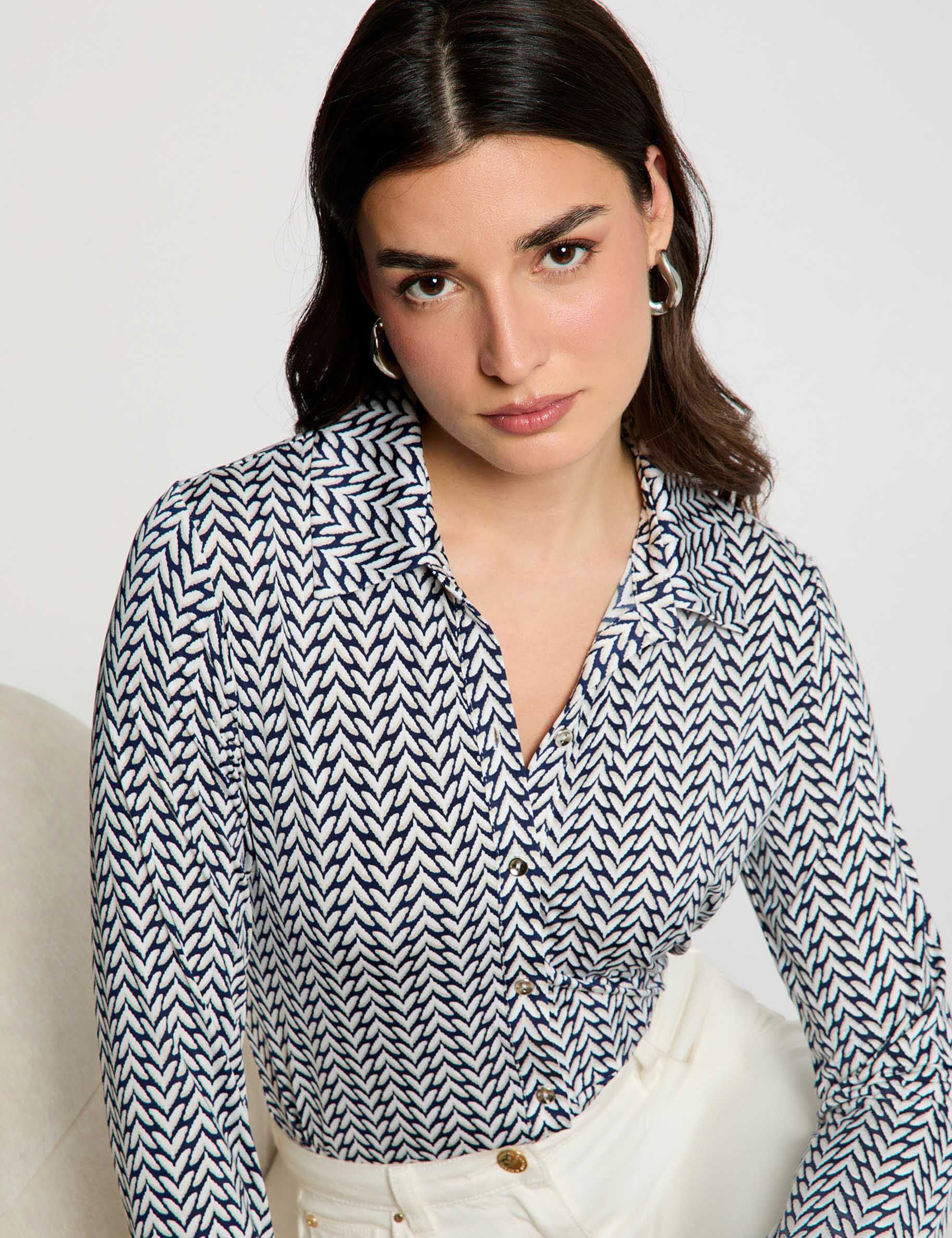 Chemise droite col à revers femme