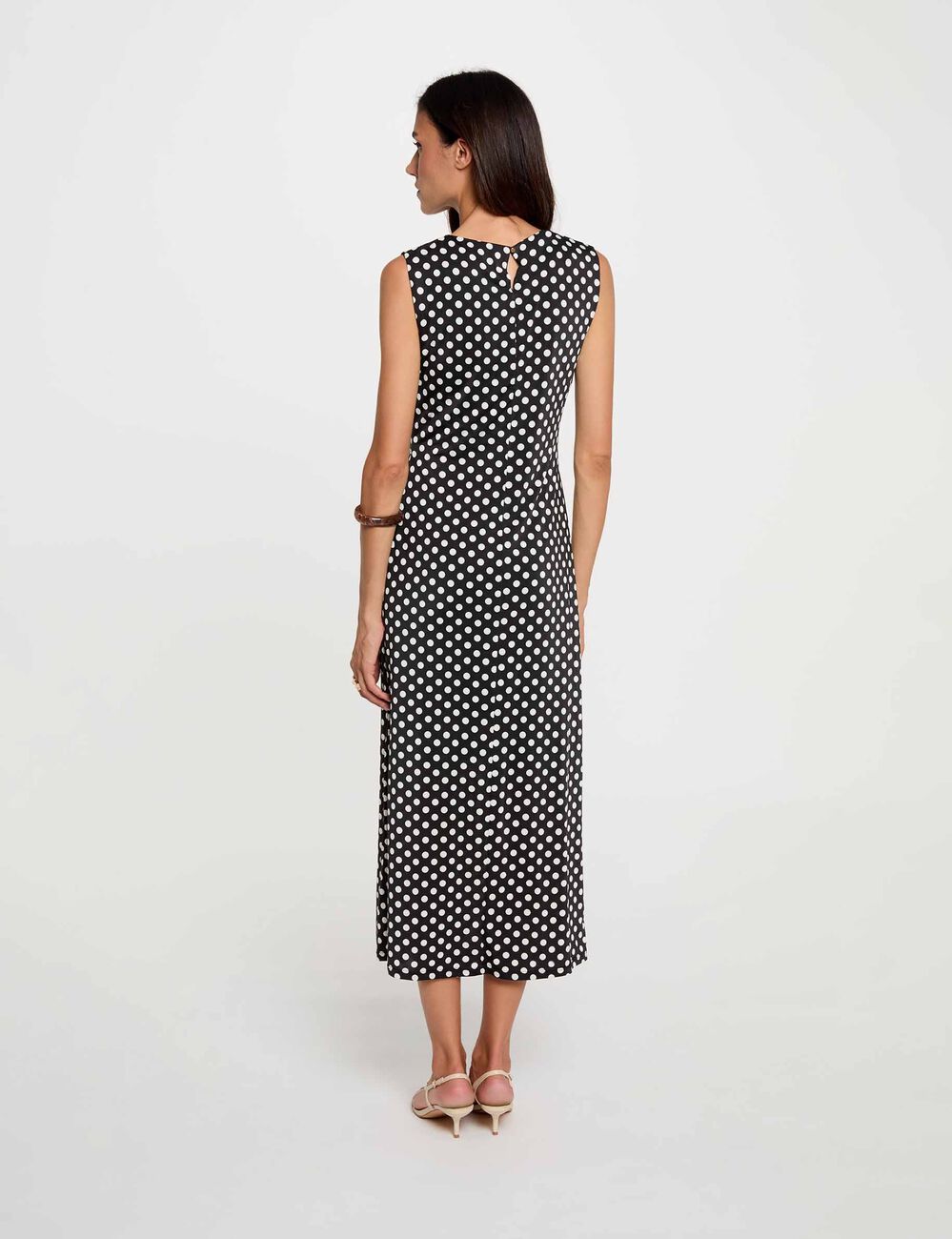 Robe longue sans manches multicolore femme