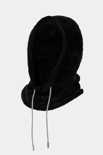 Cagoule noir femme