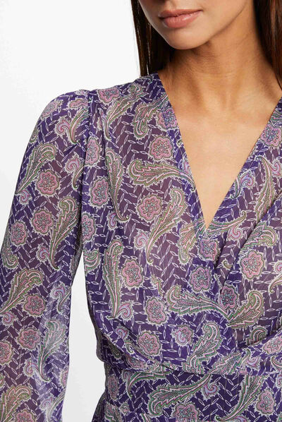Robe trapèze imprimé cachemire multico femme