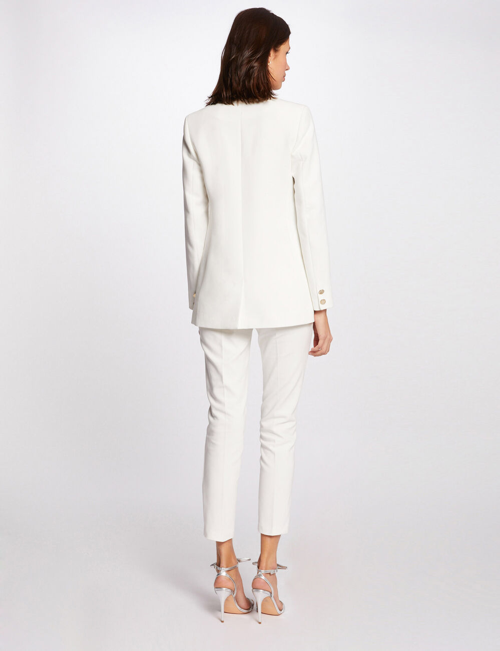 Pantalon cigarette 7/8ème ecru femme