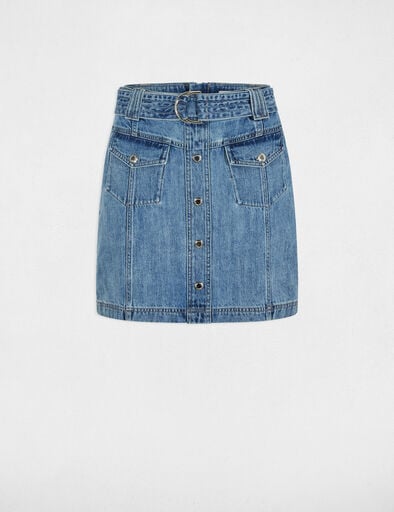 jupe courte en jean denim stone femme Jupe courte en jean denim stone femme