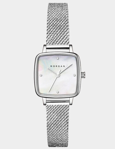 Montre couleur argent femme