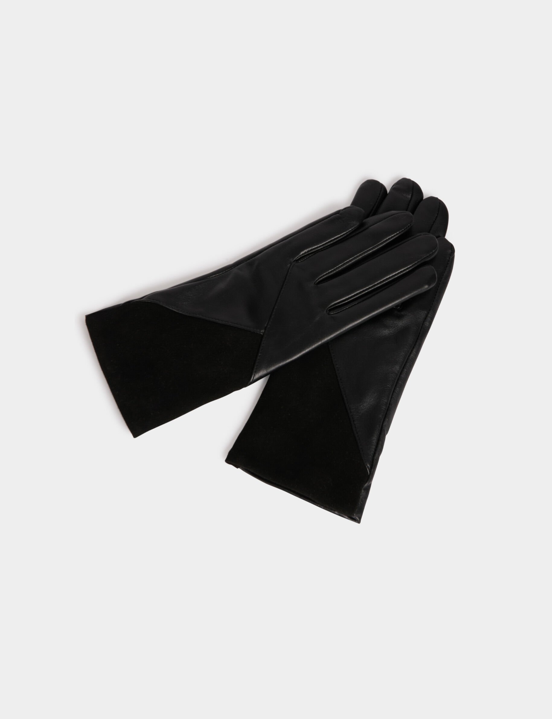 Gants bimatière femme