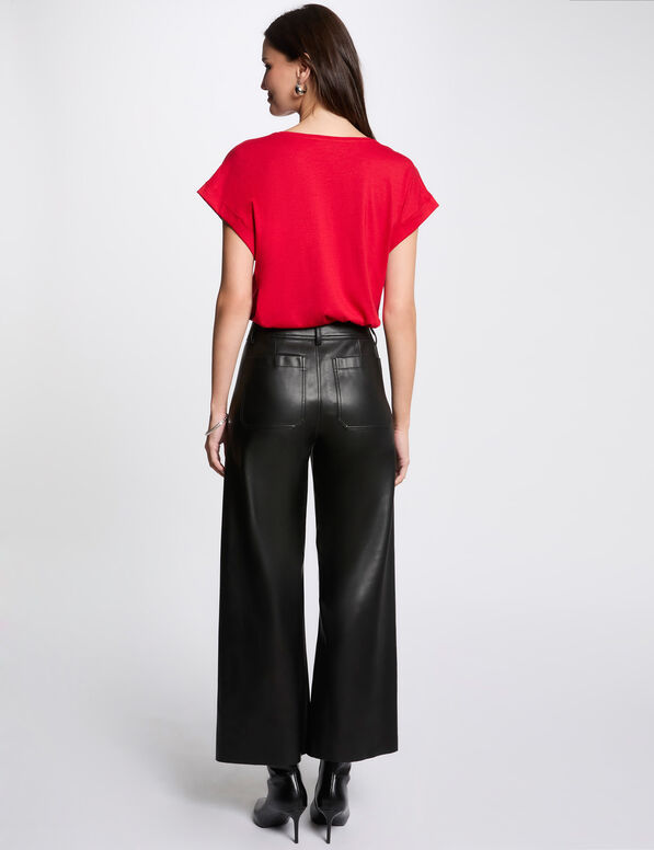 t shirt a inscription rouge femme T-shirt à inscription rouge femme