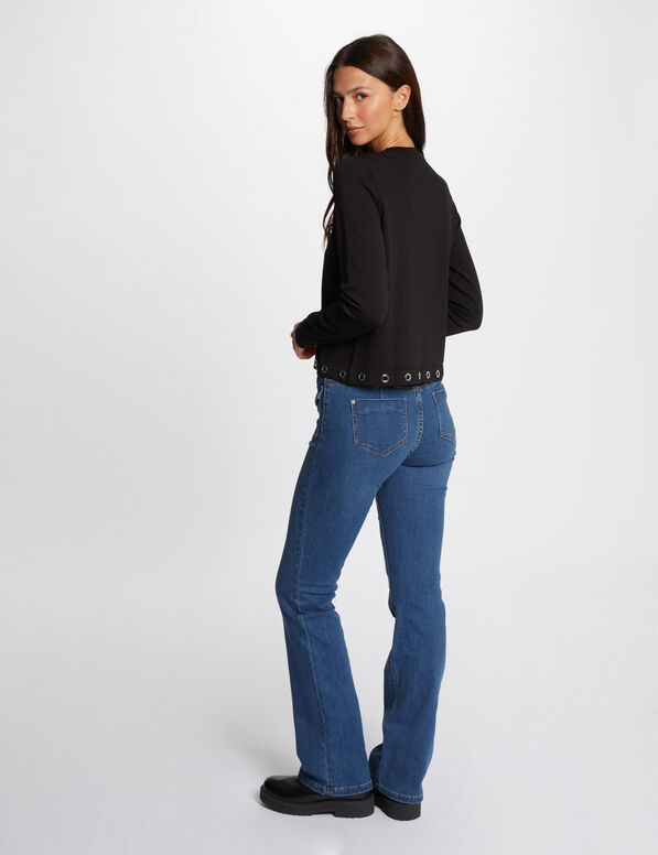 jeans bootcut poches a boutons denim stone femme Jeans bootcut poches à boutons denim stone femme