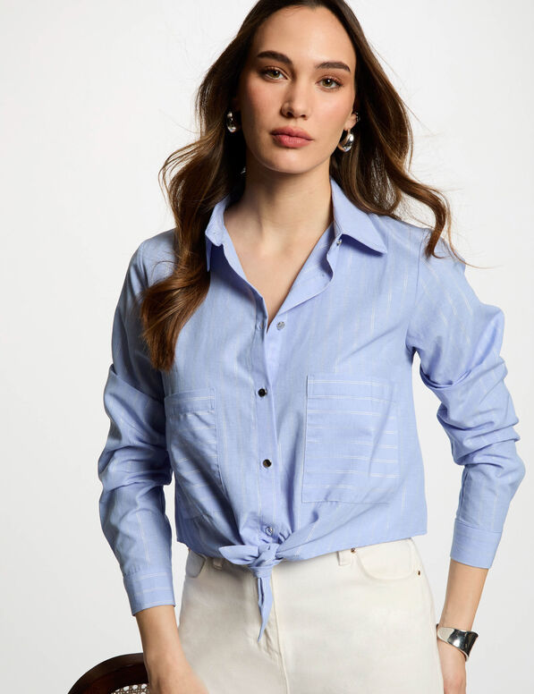chemise manches longues rayee multicolore femme Chemise manches longues rayée multicolore femme