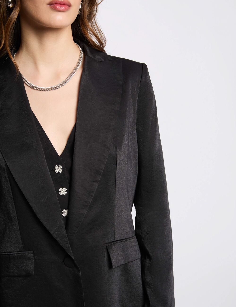 Blazer suédine noir femme