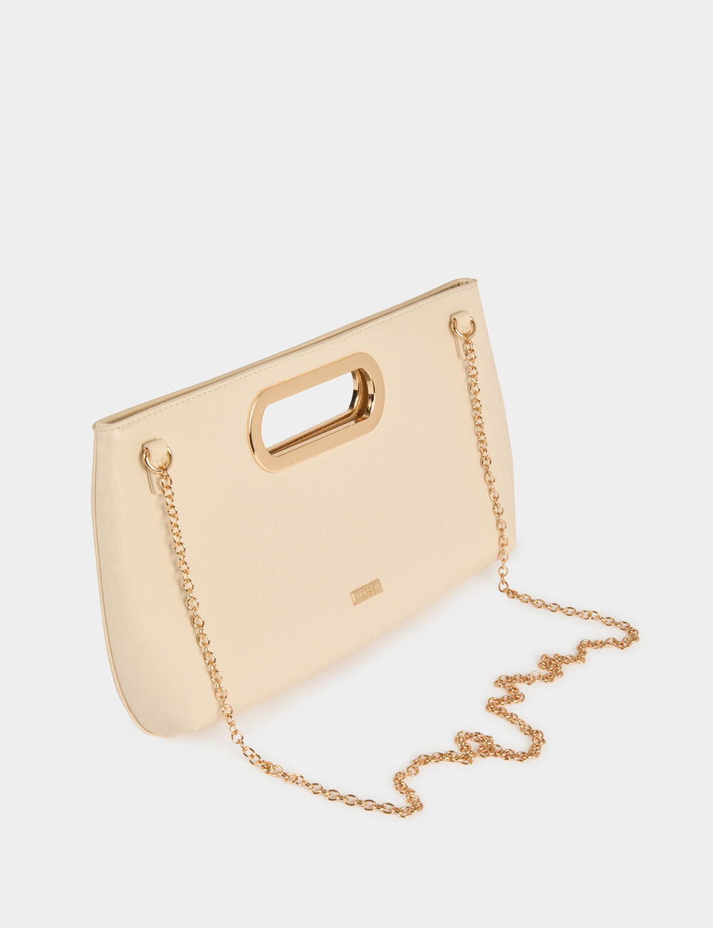 Pochette similicuir ivoire femme