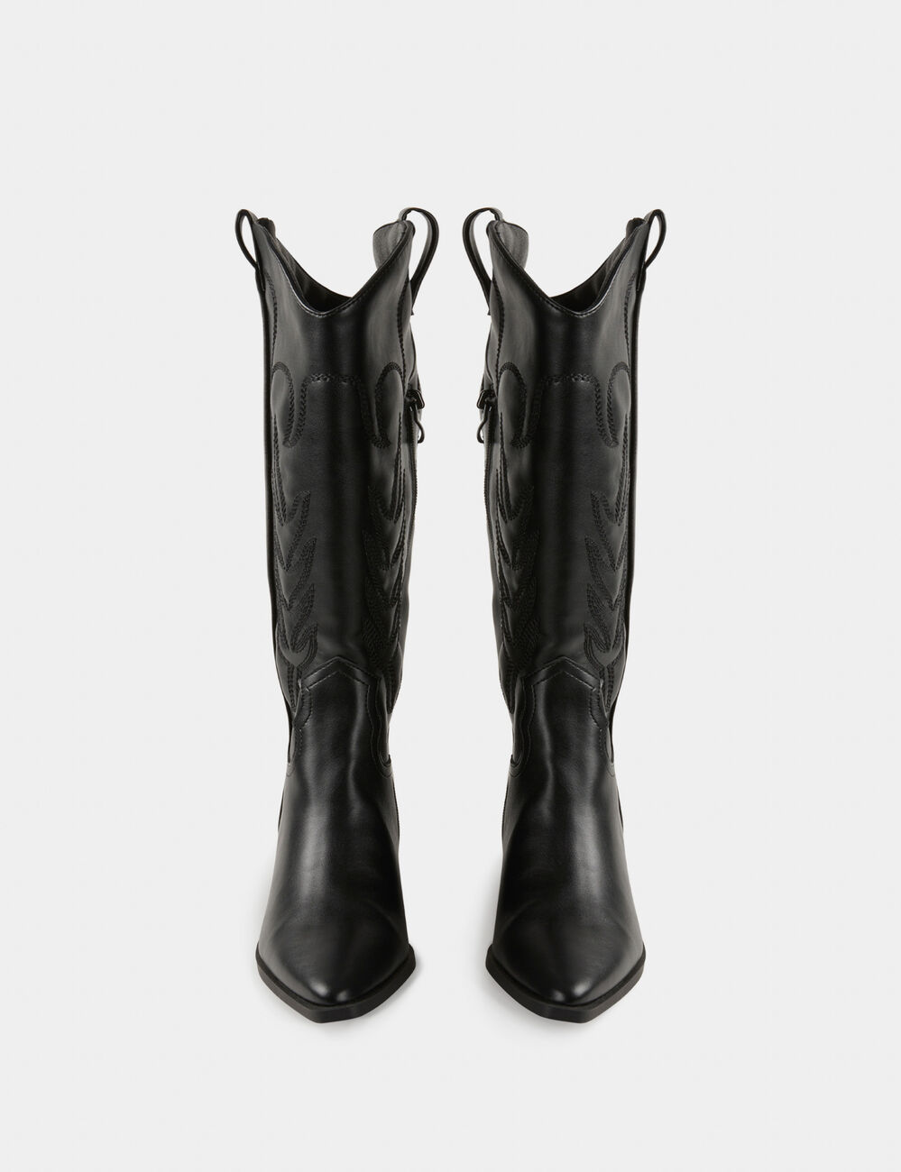 Bottes western zipp&eacute;es noir femme