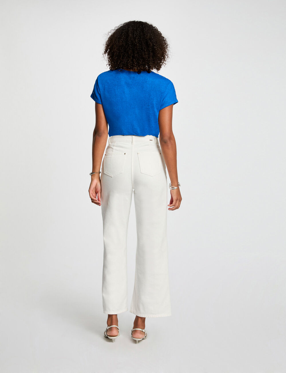 T-shirt manches courtes bleu electrique femme