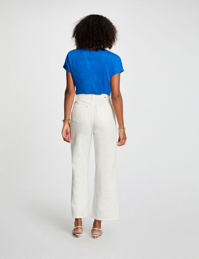 T-shirt manches courtes bleu electrique femme