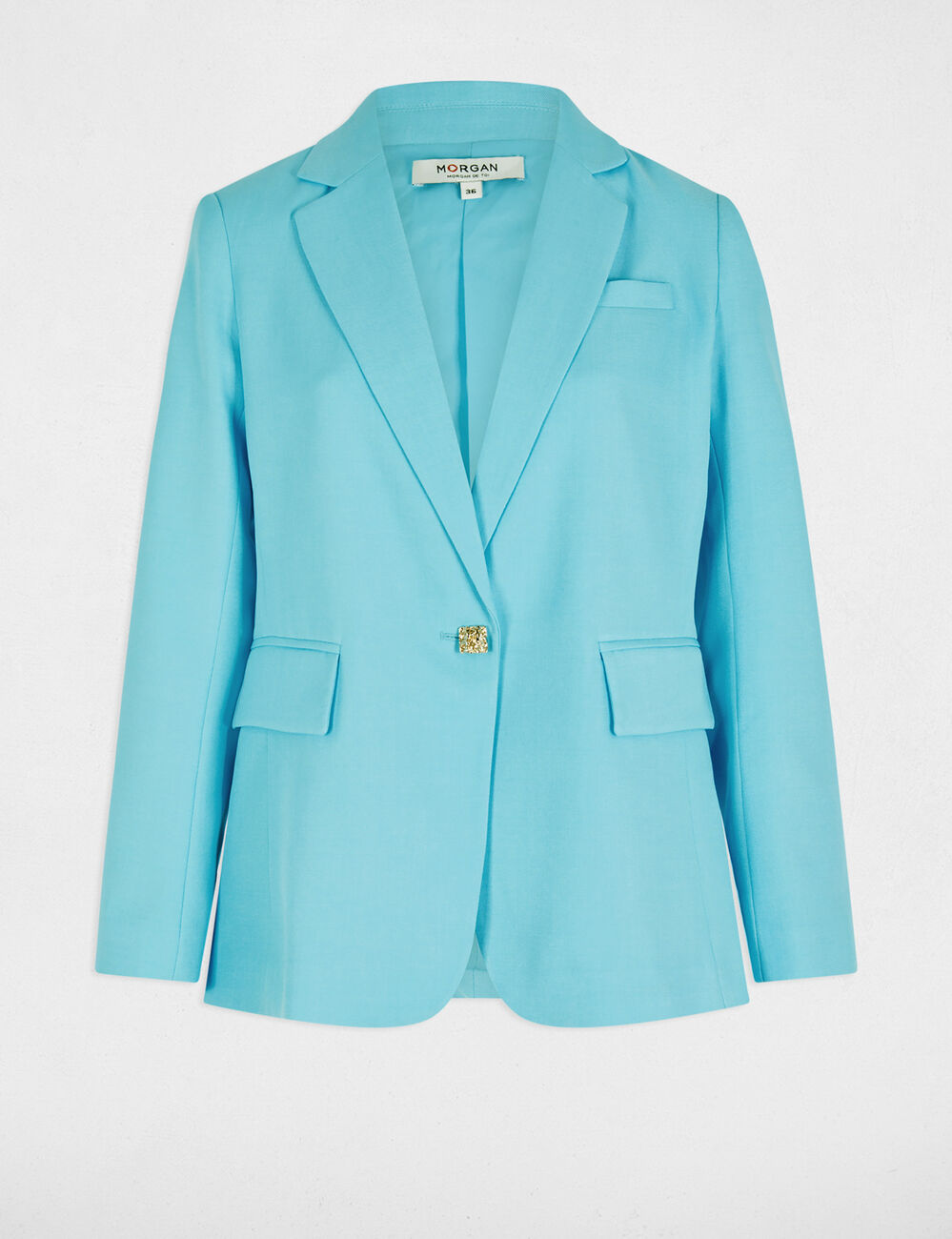 Blazer cintrée bleu ciel femme