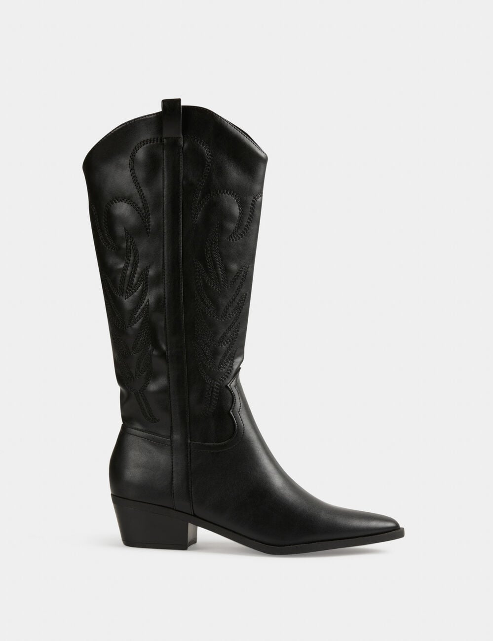 Bottes western zipp&eacute;es noir femme