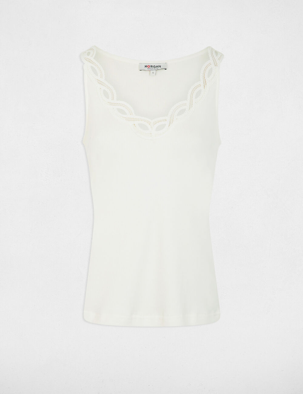 D&eacute;bardeur cintr&eacute; col v blanc femme