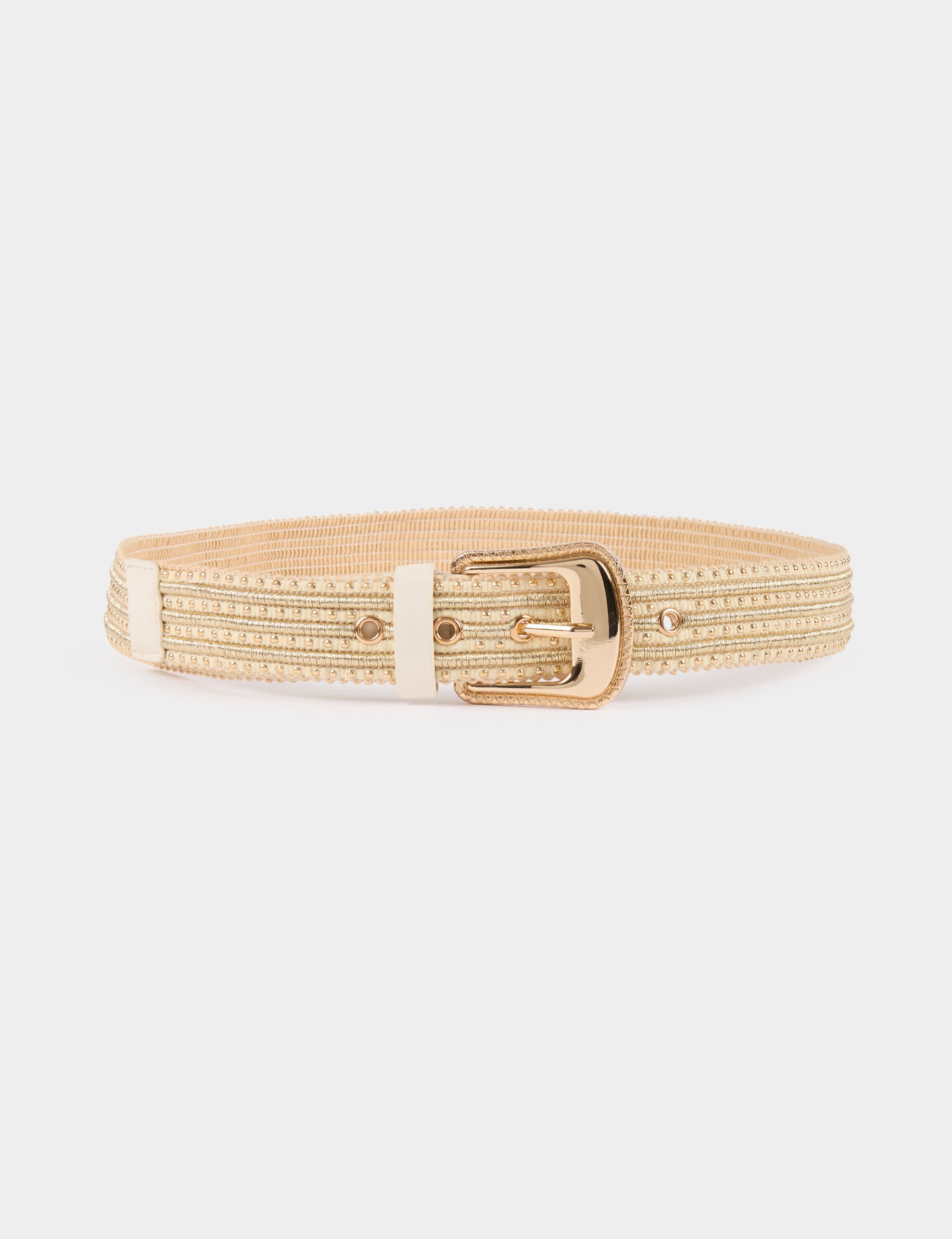 Ceinture à clous ivoire femme