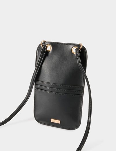 Pochette boucle coeur noir femme