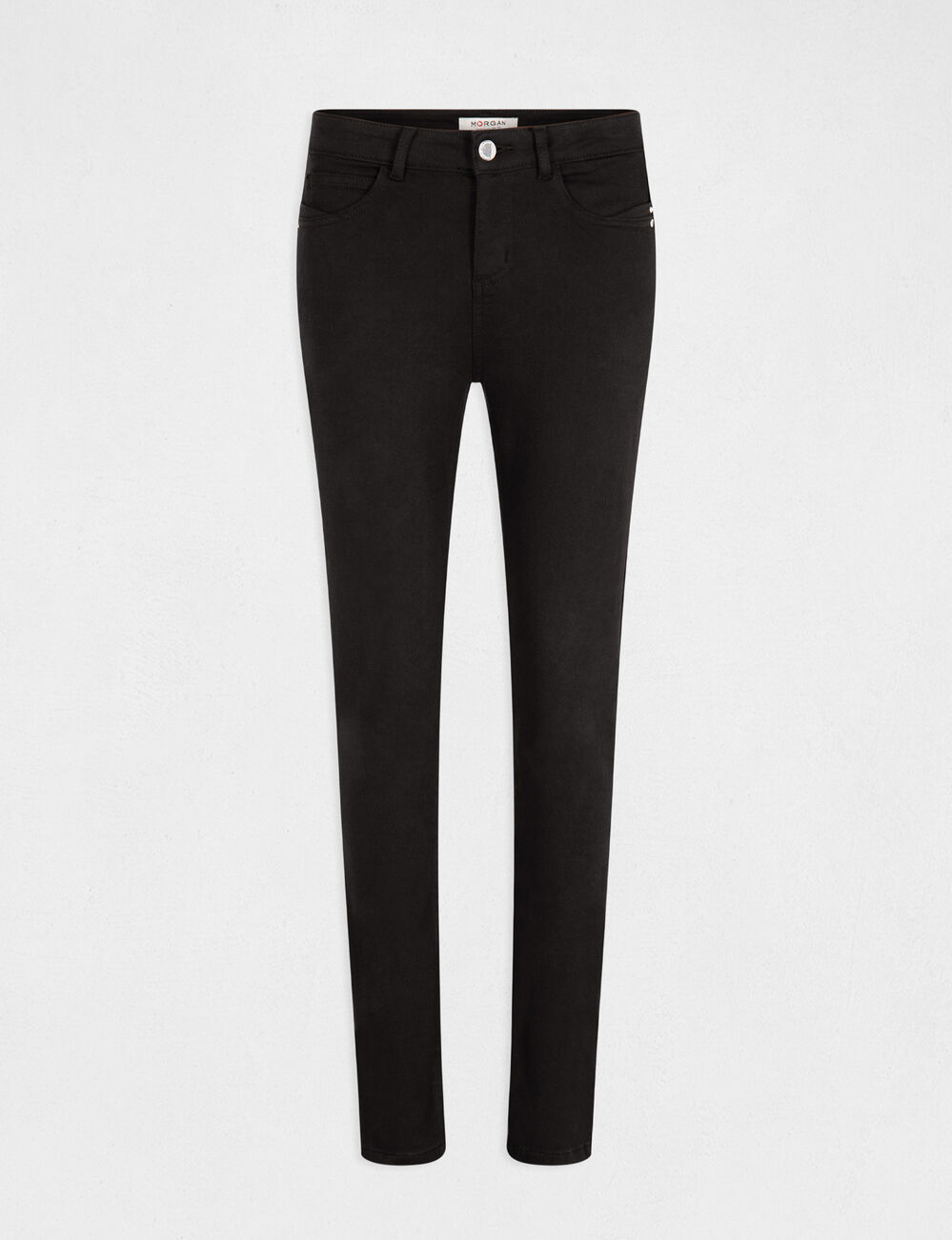 Pantalon slim taille standard noir femme