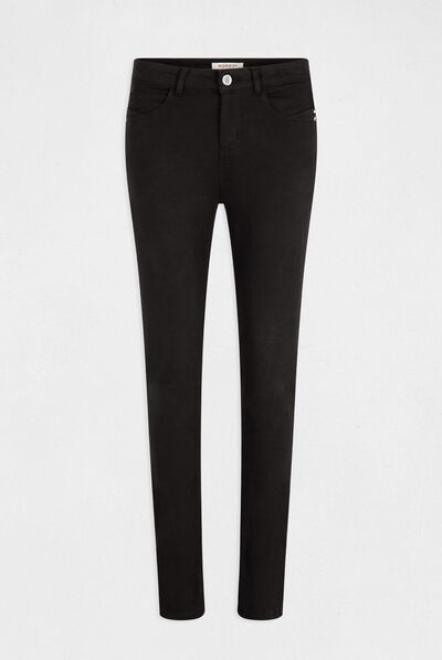 Pantalon slim taille standard noir femme