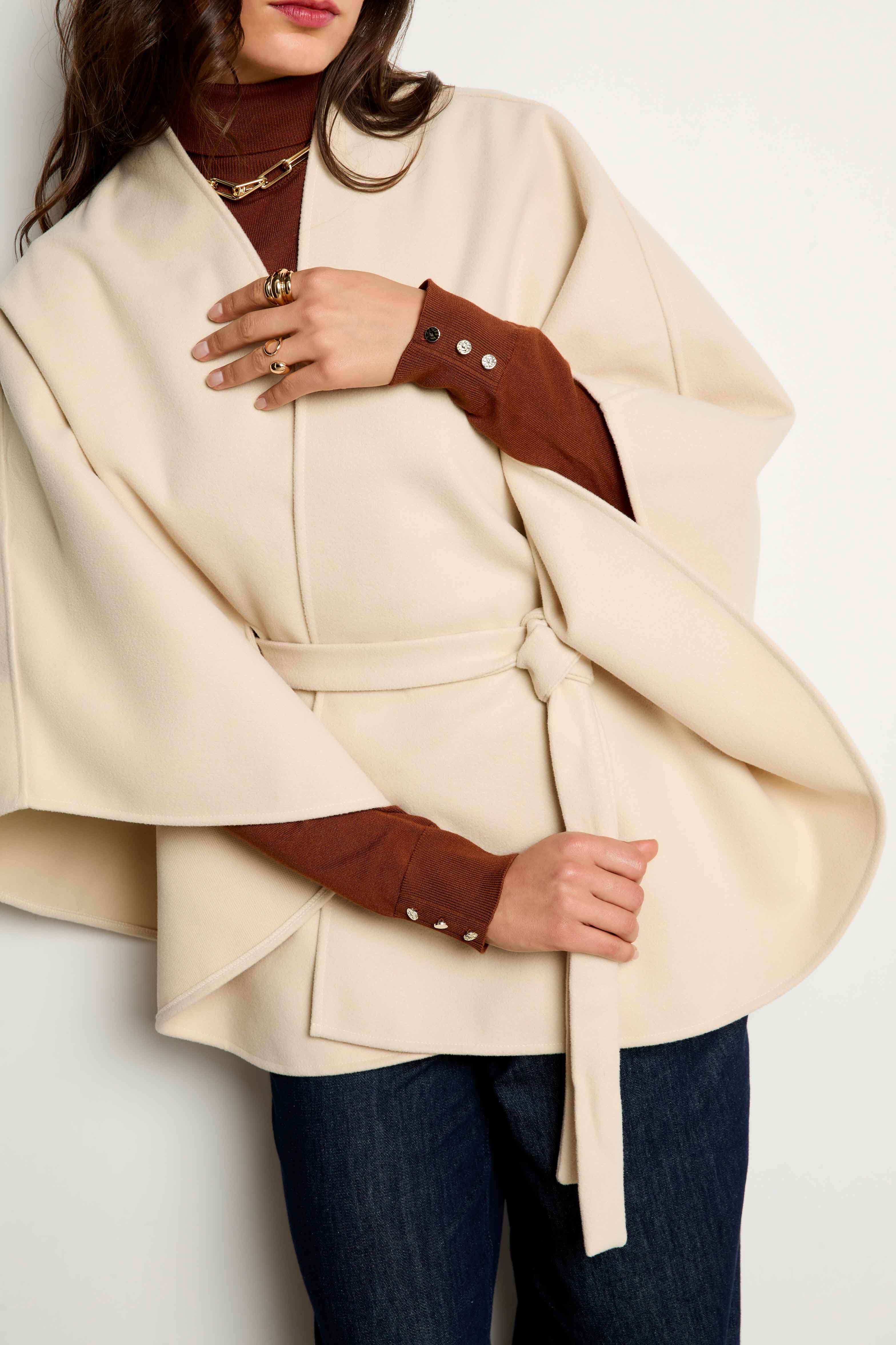 Cape ceinturée femme