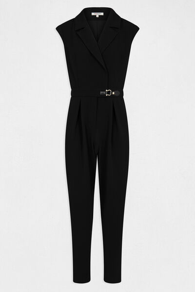 Combinaison cintrée détail boucle noir femme